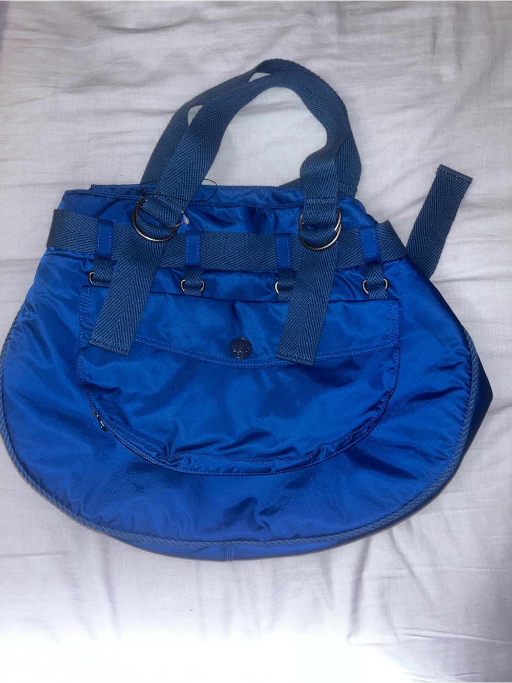 Marc Jacobs Electric Blue Nylon Tote with Ring Hardware